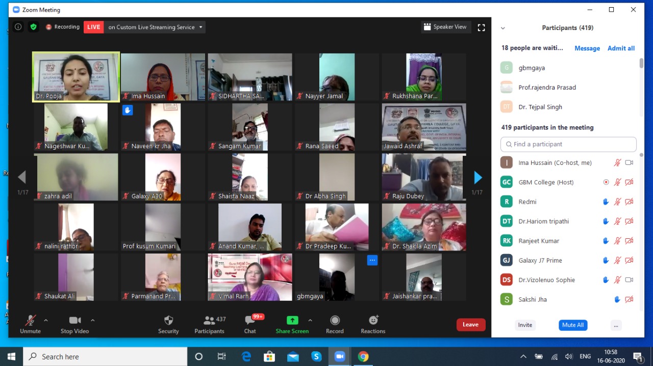 Webinar in E-content & Ic